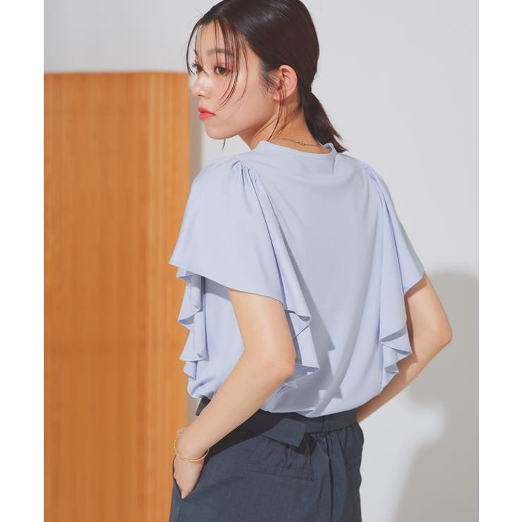 接触冷感ラッフルTシャツ
