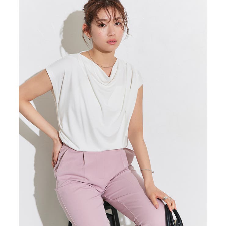 接触冷感ドレープフレンチスリーブTシャツ Tシャツ 接触冷感 | Pierrot | 詳細画像24 