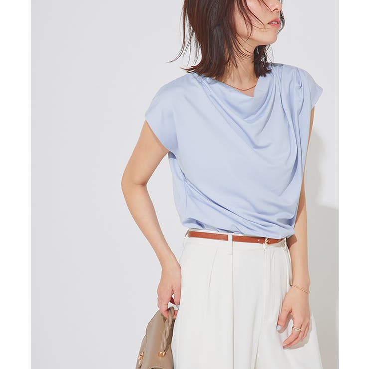 接触冷感ドレープフレンチスリーブTシャツ Tシャツ 接触冷感 | Pierrot | 詳細画像17 