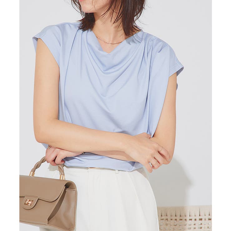 接触冷感ドレープフレンチスリーブTシャツ Tシャツ 接触冷感 | Pierrot | 詳細画像18 