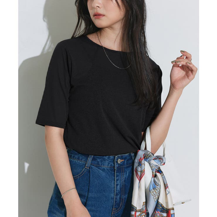 五分袖シアーカットソー tシャツ レディース | Pierrot | 詳細画像28 
