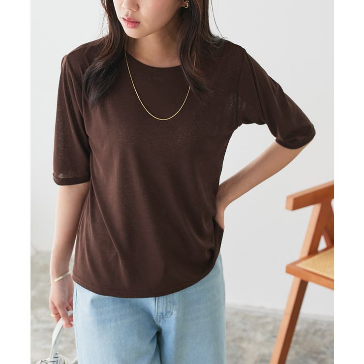 五分袖シアーカットソー tシャツ レディース | Pierrot | 詳細画像20 