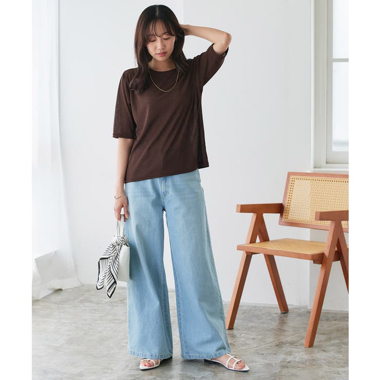 五分袖シアーカットソー tシャツ レディース | Pierrot | 詳細画像21 