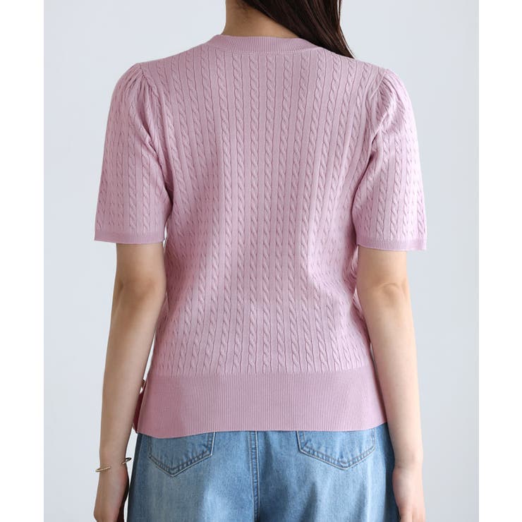 ボタンデザインケーブルニット ニット ケーブル柄 | Pierrot | 詳細画像8 