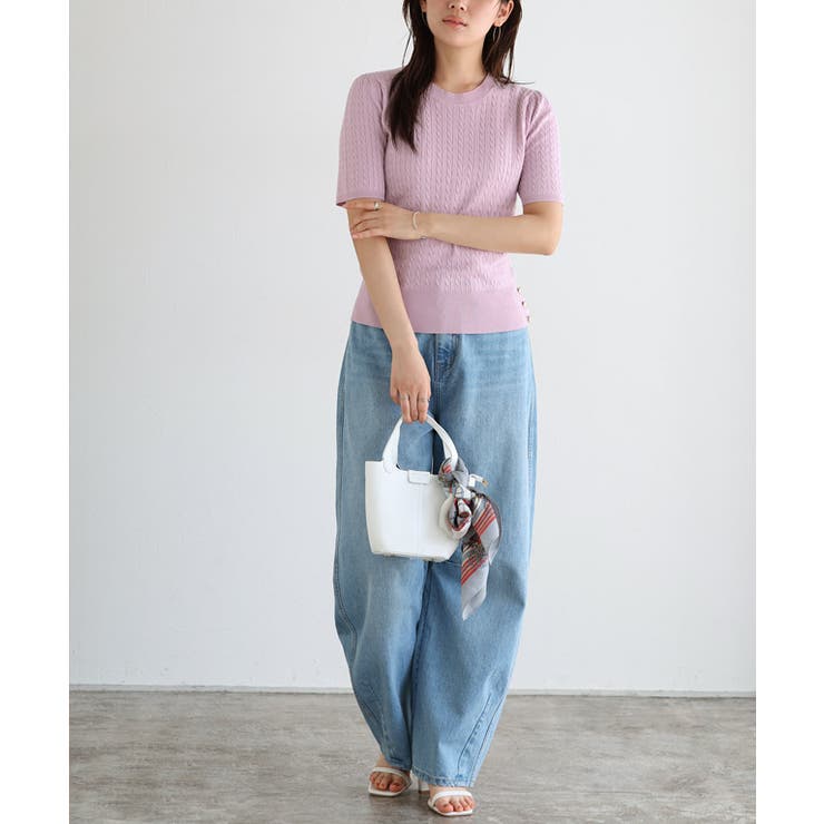 ボタンデザインケーブルニット ニット ケーブル柄 | Pierrot | 詳細画像22 