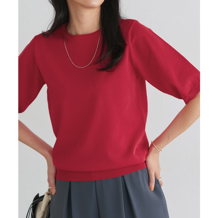 【UV ウォッシャブル】半袖ニット ニット | Pierrot | 詳細画像21 