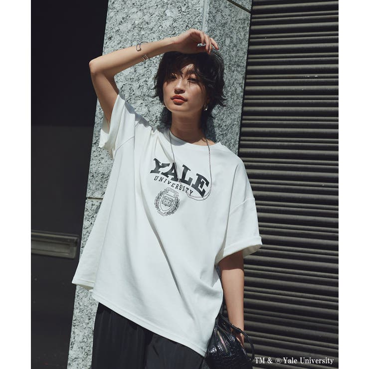 別注YALEエンブレムオーバーTシャツ Tシャツ オーバーシルエット | Pierrot | 詳細画像18 