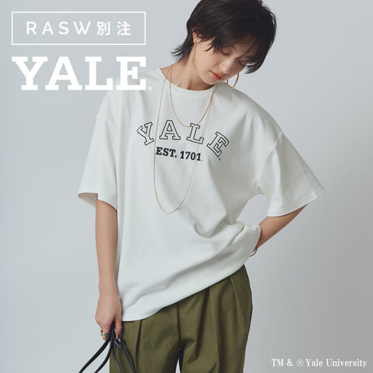 別注YALEロゴオーバーTシャツ Tシャツ オーバーシルエット | Pierrot | 詳細画像1 
