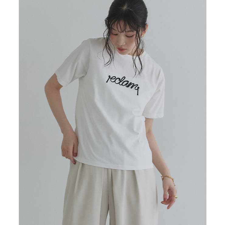 コード刺繍ロゴTシャツ
