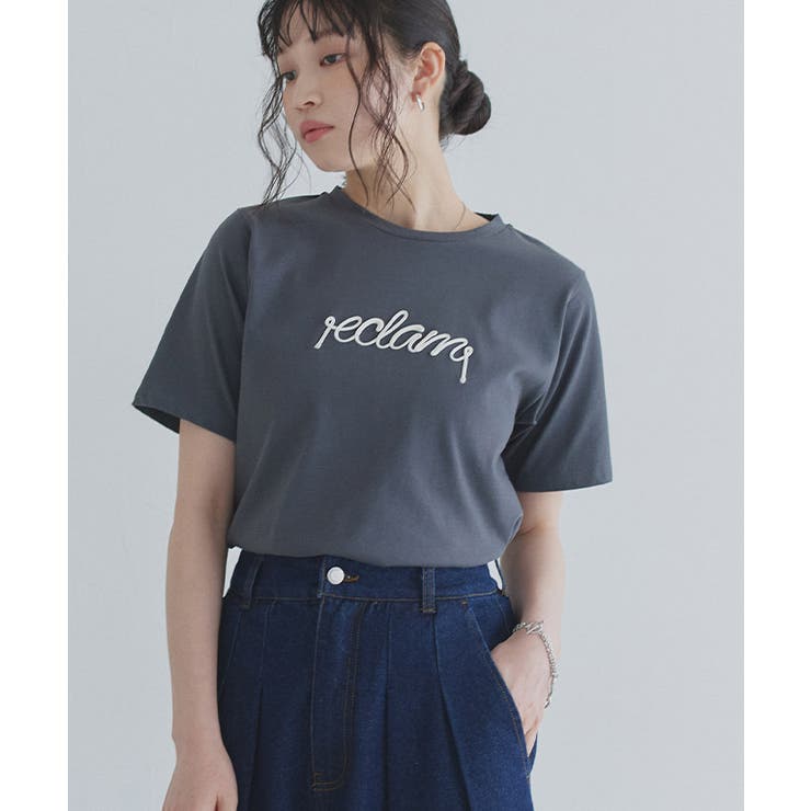 コード刺繍ロゴTシャツ