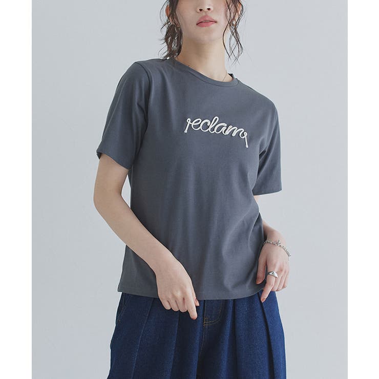 コード刺繍ロゴTシャツ