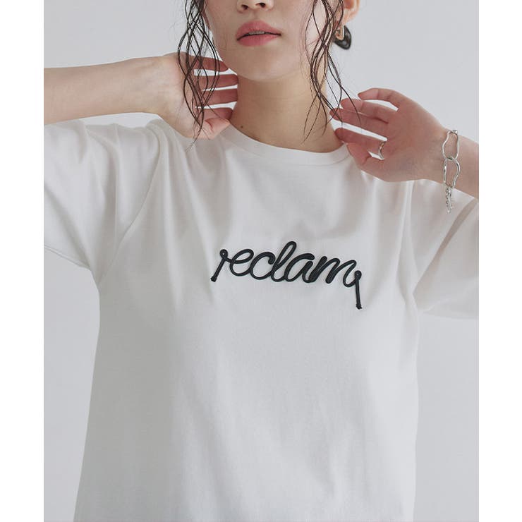 コード刺繍ロゴTシャツ