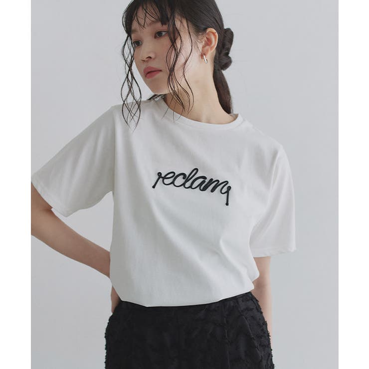 コード刺繍ロゴTシャツ
