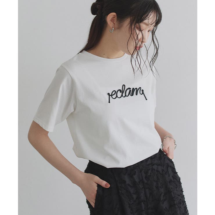 コード刺繍ロゴTシャツ
