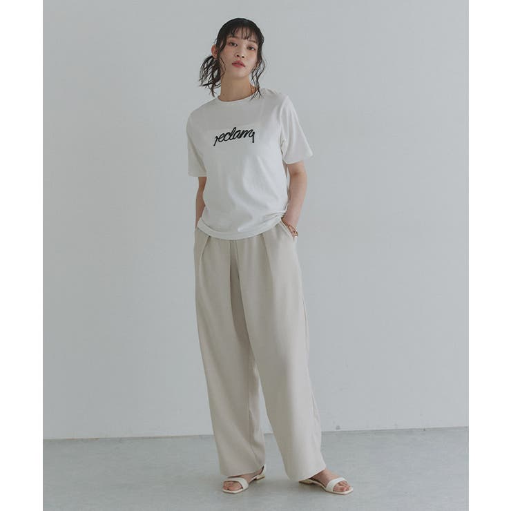 コード刺繍ロゴTシャツ