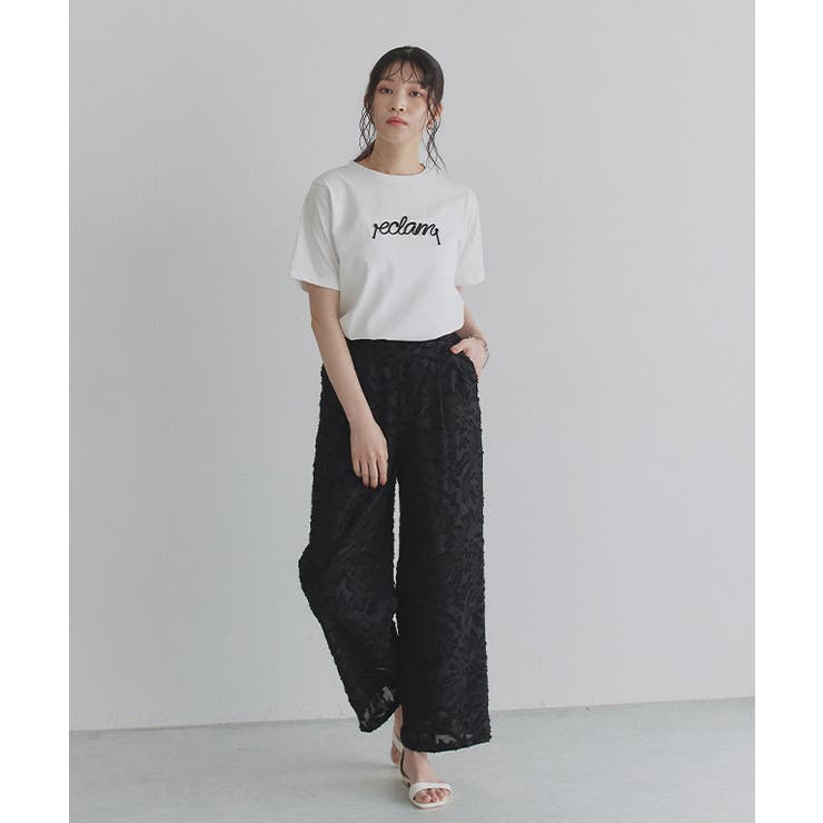 コード刺繍ロゴTシャツ