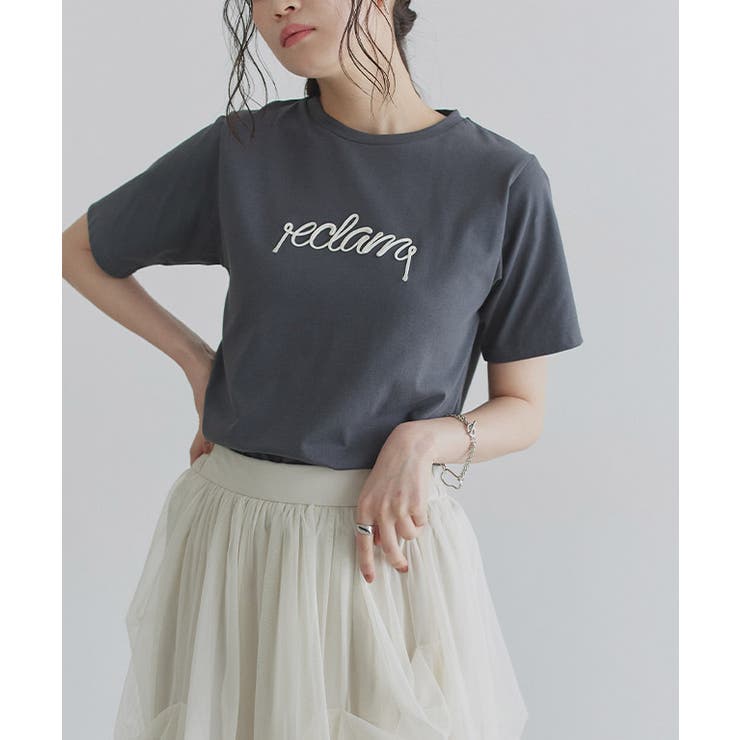 コード刺繍ロゴTシャツ