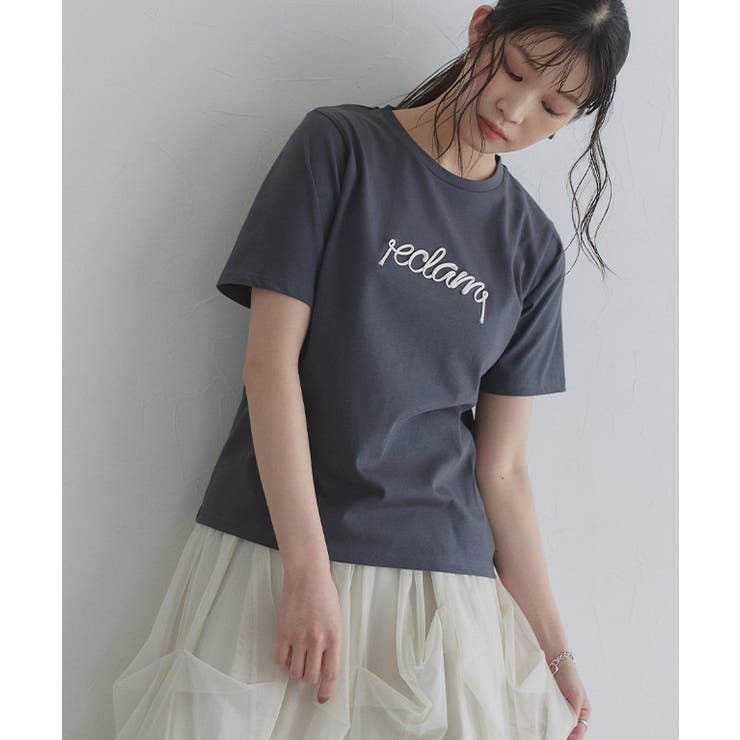 コード刺繍ロゴTシャツ