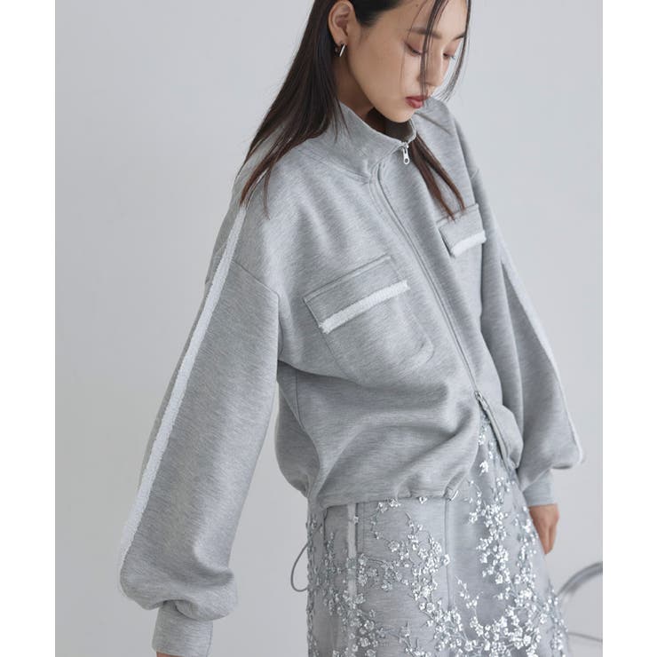 [ECLAM] フリンジラインポンチZIPプルオーバー プルオーバー | Pierrot | 詳細画像1 