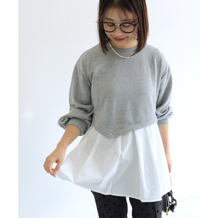 異素材ドッキングアシメプルオーバー プルオーバー アシメ | Pierrot | 詳細画像13 