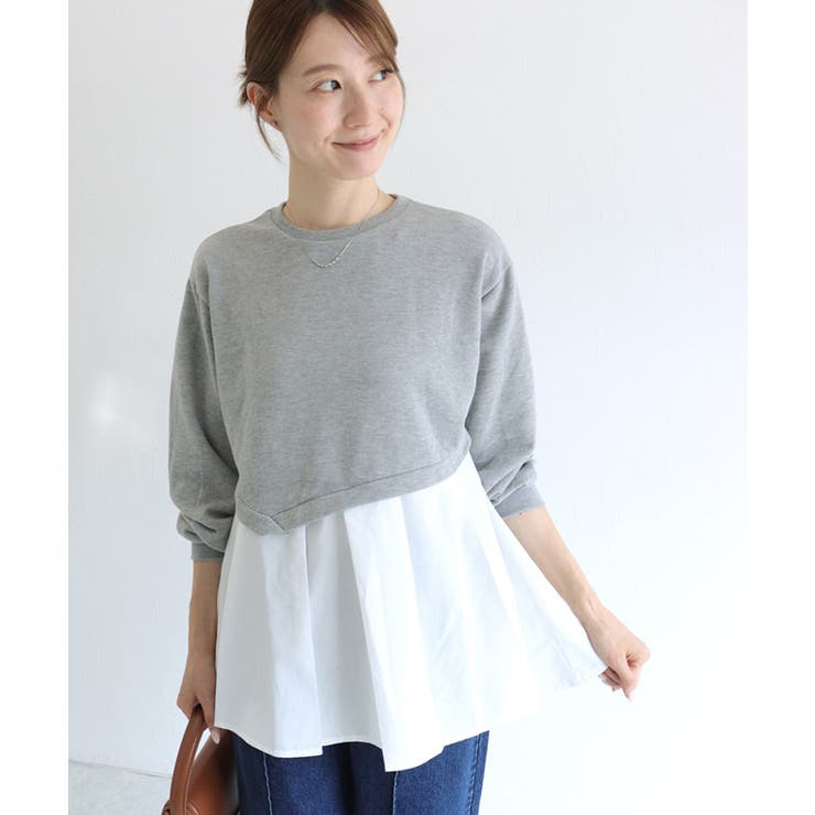 異素材ドッキングアシメプルオーバー プルオーバー アシメ | Pierrot | 詳細画像17 