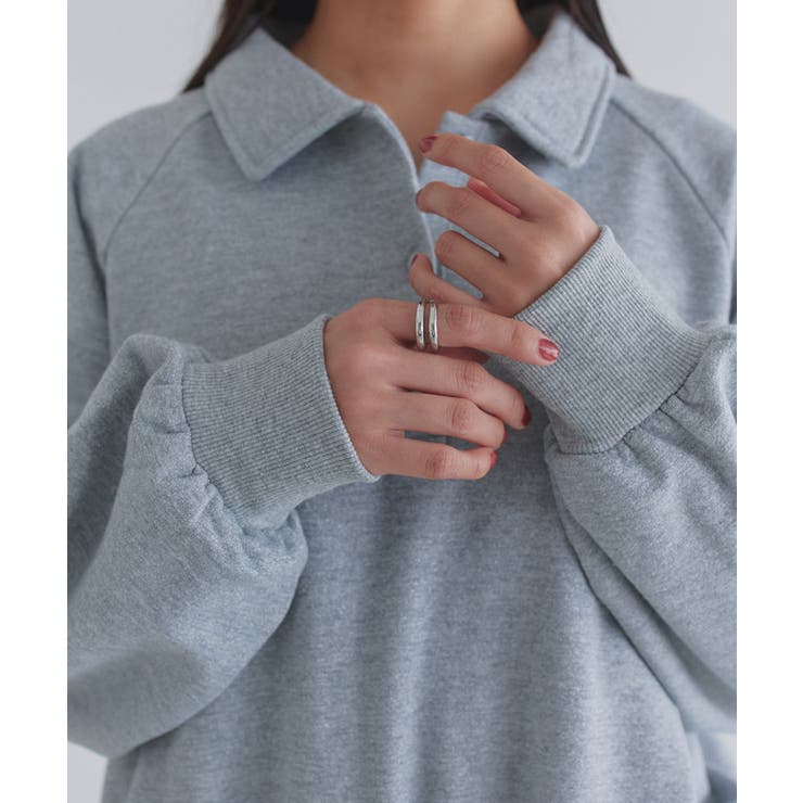 [ECLAM] ラメ入り刺繍ポロスウェット スウェット | Pierrot | 詳細画像5 