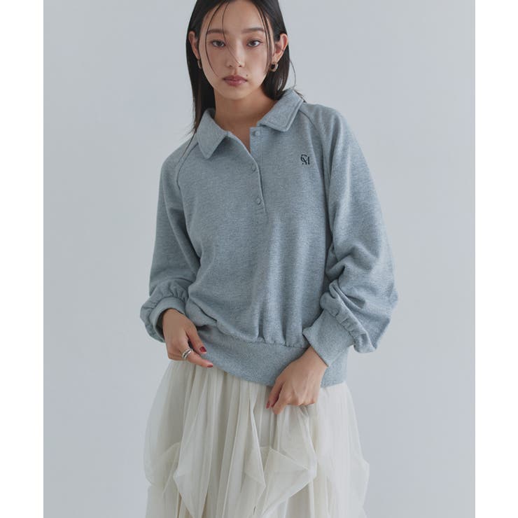 [ECLAM] ラメ入り刺繍ポロスウェット スウェット | Pierrot | 詳細画像20 