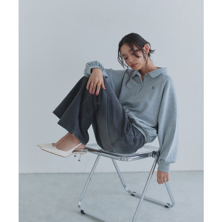 [ECLAM] ラメ入り刺繍ポロスウェット スウェット | Pierrot | 詳細画像24 