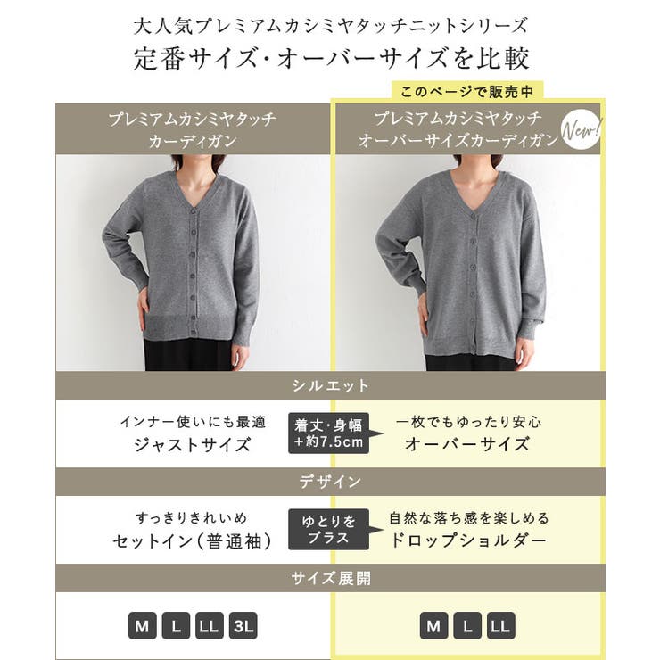 プレミアムカシミヤタッチオーバーサイズカーディガン カーディガン オーバーサイズ | Pierrot | 詳細画像5 
