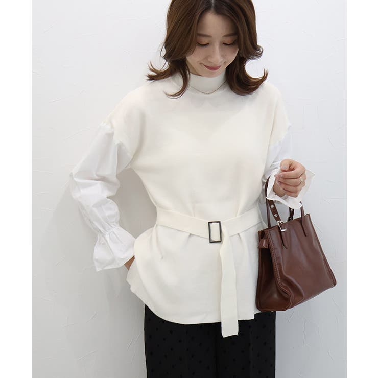 ベルト付きドッキングニット ニット ベルト付き | Pierrot | 詳細画像29 