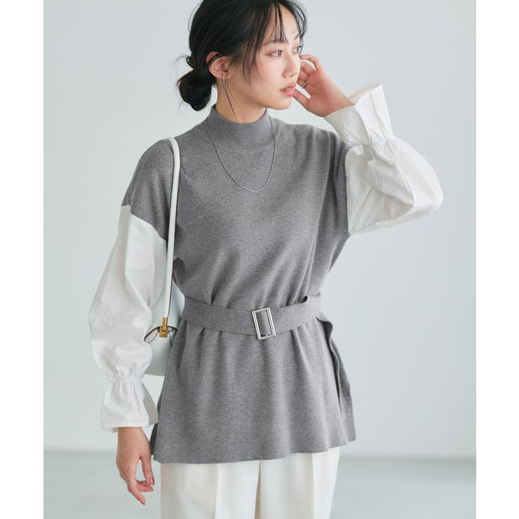 ベルト付きドッキングニット ニット ベルト付き | Pierrot | 詳細画像20 