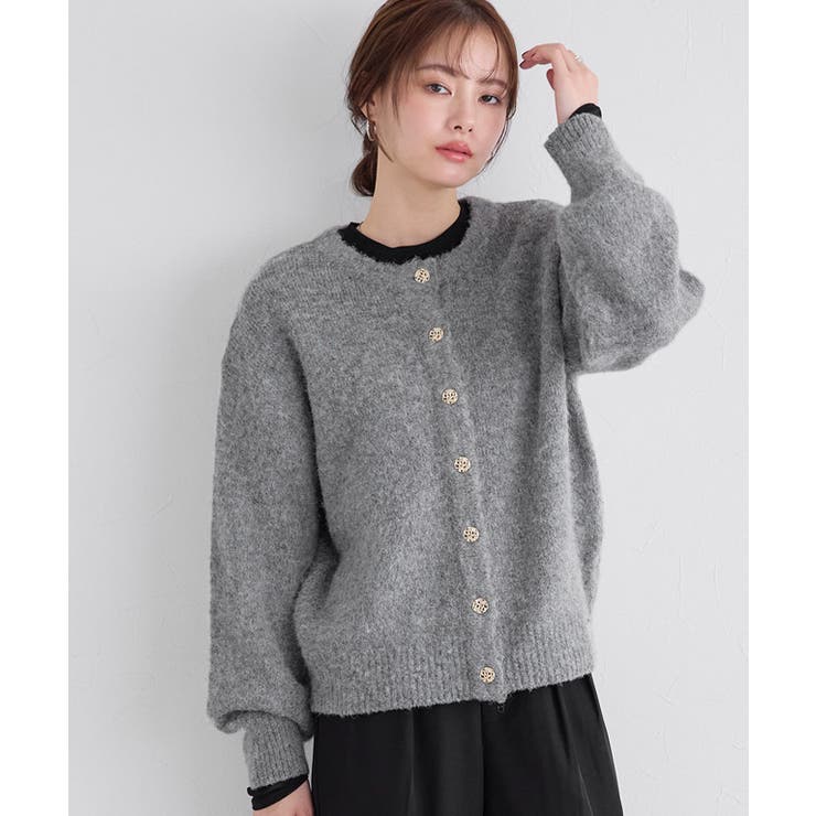 ウールミックスゴールドボタンニットカーディガン カーディガン ゴールドボタン | Pierrot | 詳細画像21 