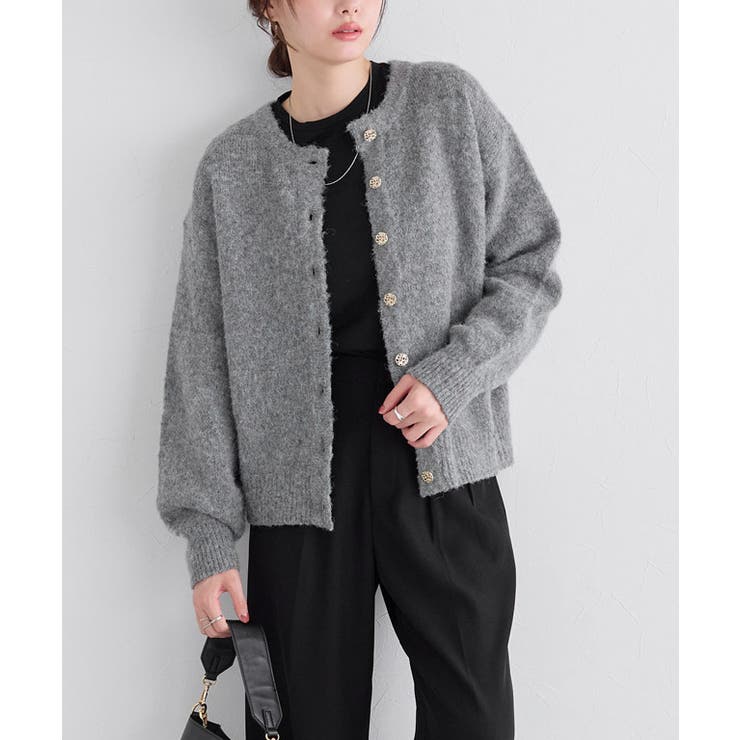 ウールミックスゴールドボタンニットカーディガン カーディガン ゴールドボタン | Pierrot | 詳細画像23 