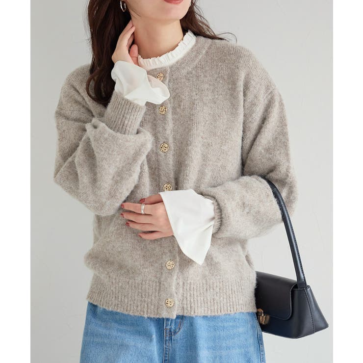 ウールミックスゴールドボタンニットカーディガン カーディガン ゴールドボタン | Pierrot | 詳細画像27 