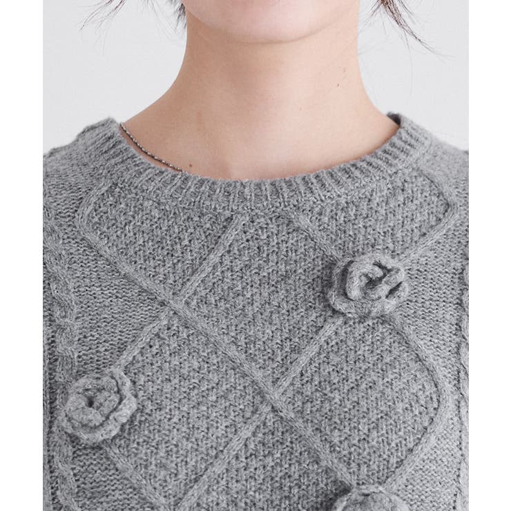 ローズモチーフニット ニット ローズ | Pierrot | 詳細画像4 