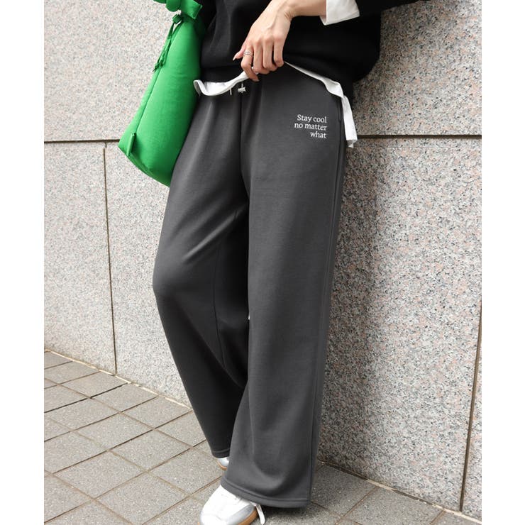 チャコール | 刺繍スウェットパンツ パンツ スウェット | Pierrot