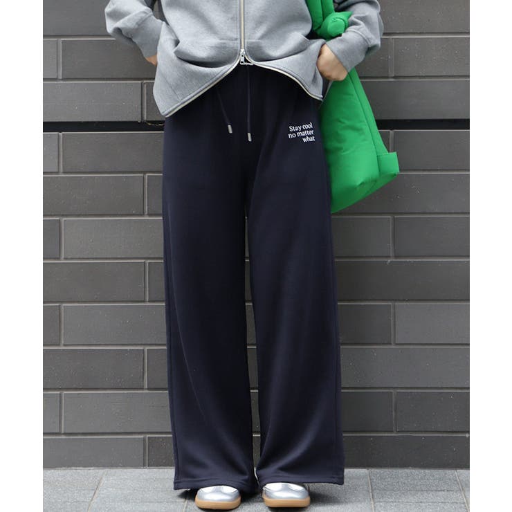 ネイビー | 刺繍スウェットパンツ パンツ スウェット | Pierrot