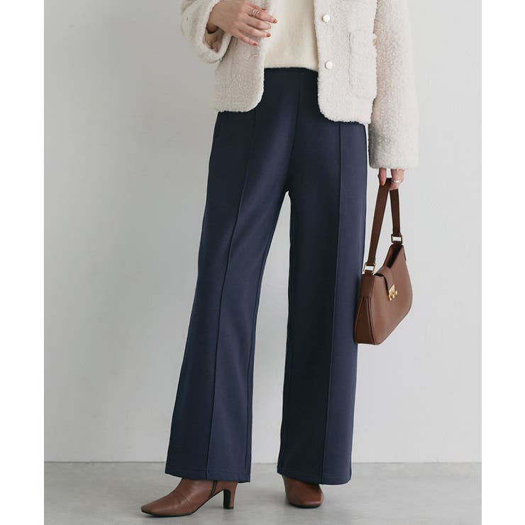 ネイビー | 裏起毛ポンチパンツ パンツ 裏起毛 | Pierrot