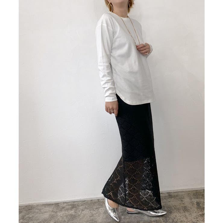 [RASW]コーマコットンベーシックロングスリーブTシャツ ロンT カジュアル | Pierrot | 詳細画像31 