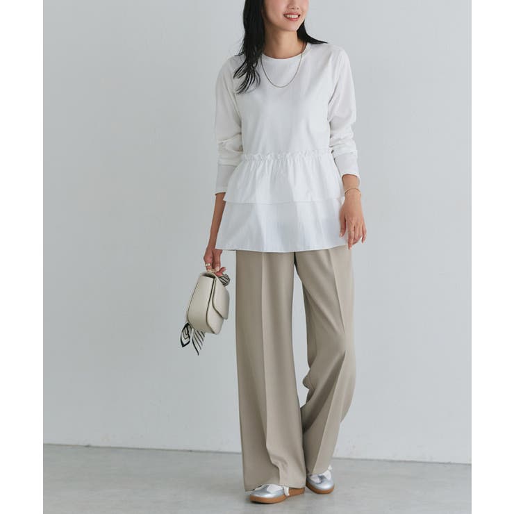 フリルドッキングプルオーバー 伸縮性 カットソー | Pierrot | 詳細画像21 