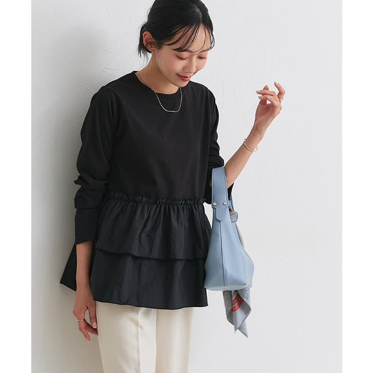 フリルドッキングプルオーバー 伸縮性 カットソー | Pierrot | 詳細画像24 