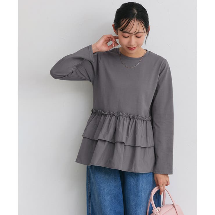 フリルドッキングプルオーバー 伸縮性 カットソー | Pierrot | 詳細画像13 