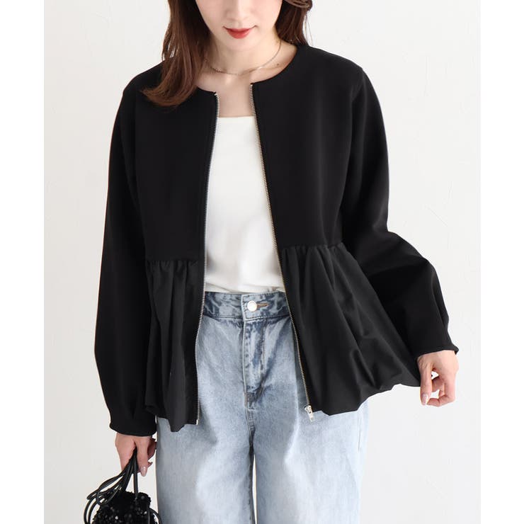 【UV 花粉対策】バルーンペプラムブルゾン 実用性 | Pierrot | 詳細画像19 