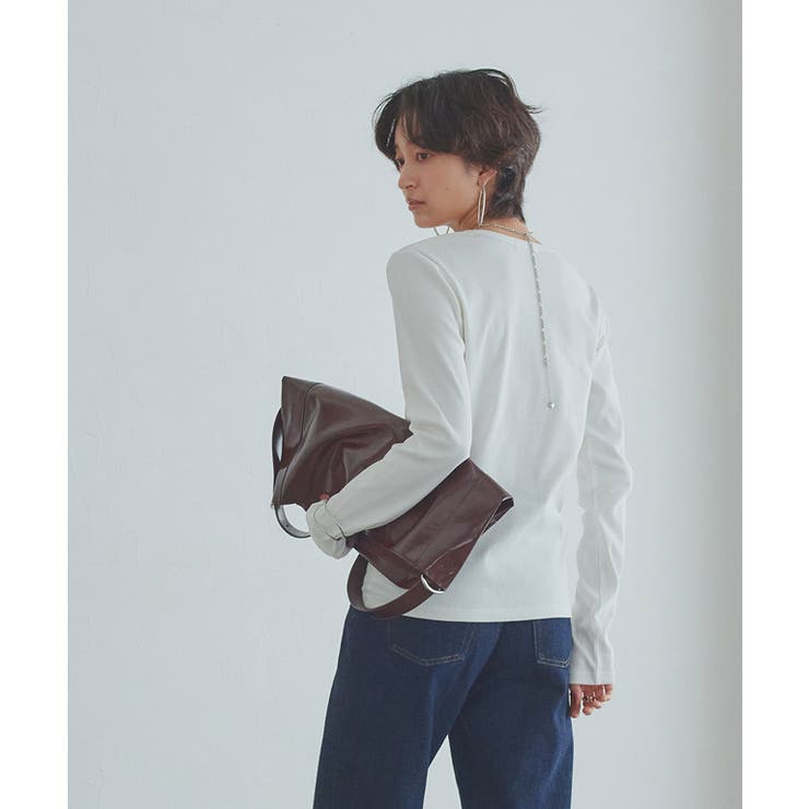 [RASW]ヘンリーネックテレコリブカットソー 着心地 Vネック | Pierrot | 詳細画像15 