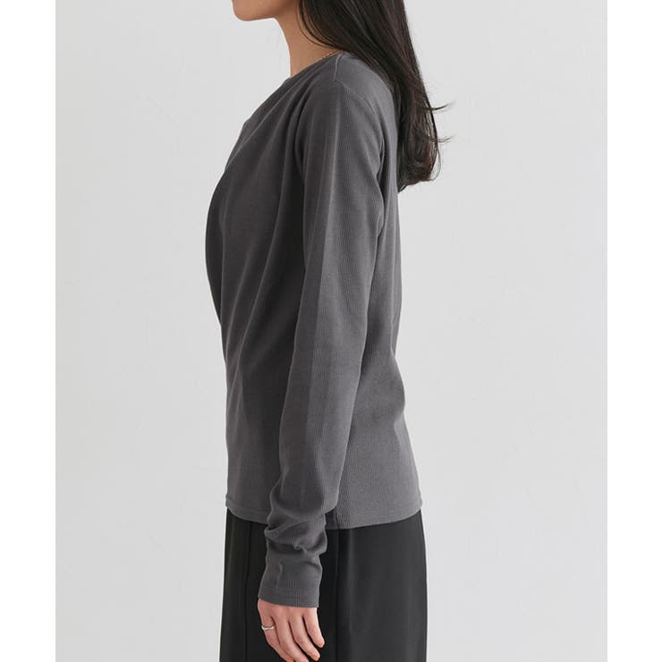 ドレープデザインテレコリブカットソー 肌 馴染み | Pierrot | 詳細画像7 