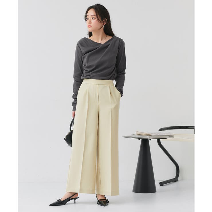 ドレープデザインテレコリブカットソー 肌 馴染み | Pierrot | 詳細画像31 