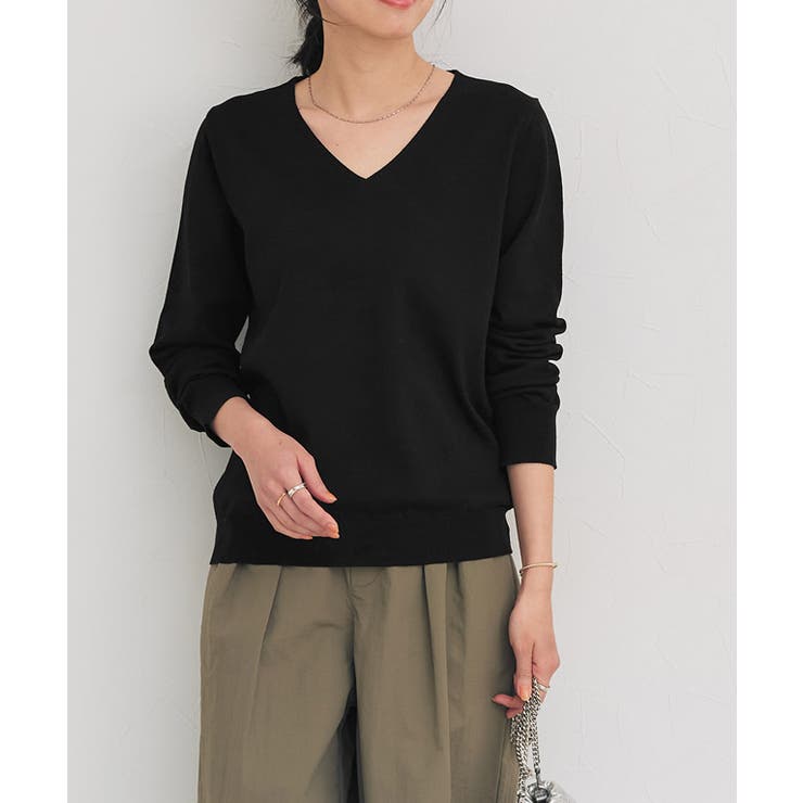 【UV ウォッシャブル】ネックが選べるニット 伸縮性 | Pierrot | 詳細画像25 