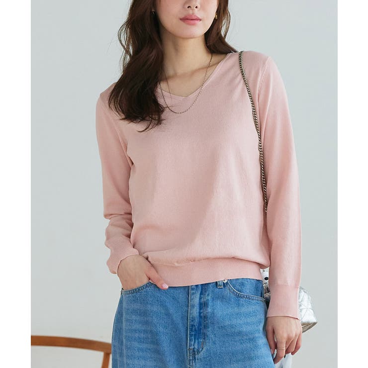 【UV ウォッシャブル】ネックが選べるニット 伸縮性 | Pierrot | 詳細画像19 