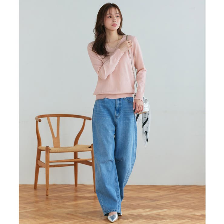 【UV ウォッシャブル】ネックが選べるニット 伸縮性 | Pierrot | 詳細画像20 