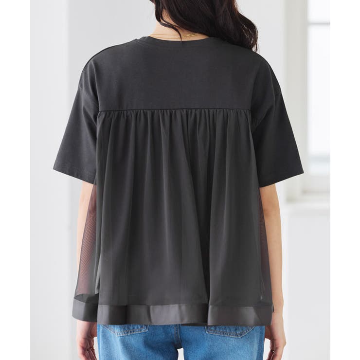 バックフレアチュールドッキングTシャツ デイリー チュール | Pierrot | 詳細画像8 